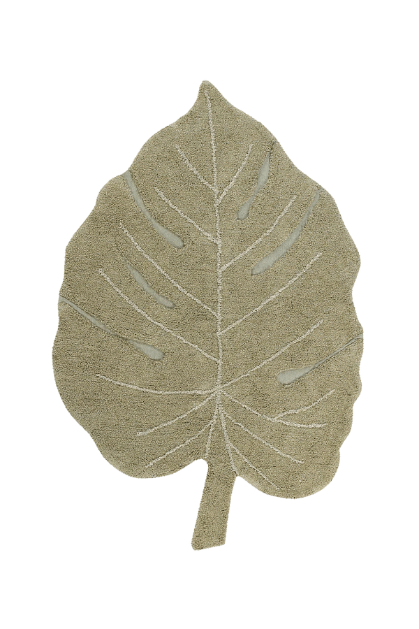 Washable Rug | Monstera Olive by Lorena Canals - Maude Kids Decor