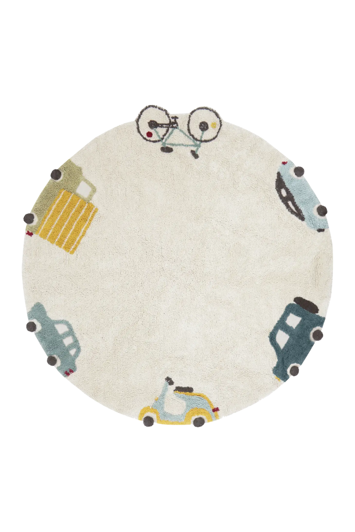 Washable Rug | Wheels by Lorena Canals - Maude Kids Decor