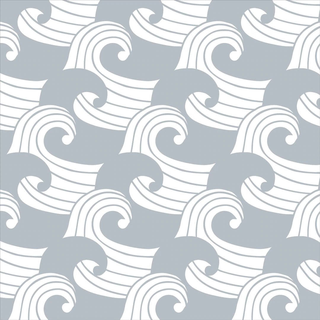 Waves Crib Fitted Sheet by Swedish Linens - Maude Kids Decor