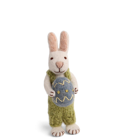 White Bunny with Pants and Blue Egg by Én Gry & Sif - Maude Kids Decor