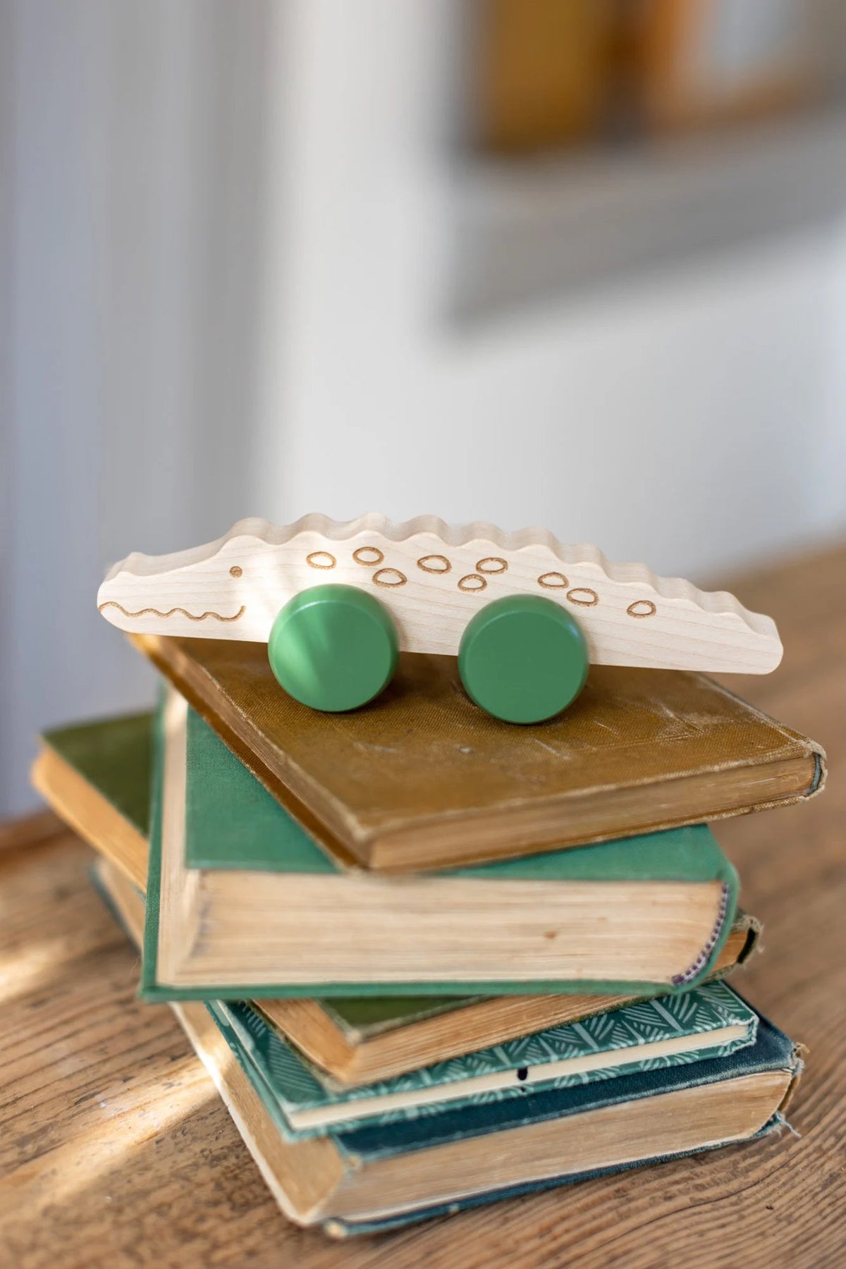 Wooden Crocodile Rolling Toy by Briki Vroom Vroom - Maude Kids Decor