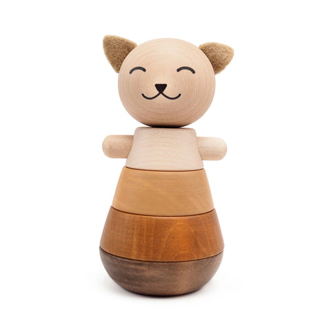 Wooden Stacking Cat by Briki Vroom Vroom - Maude Kids Decor