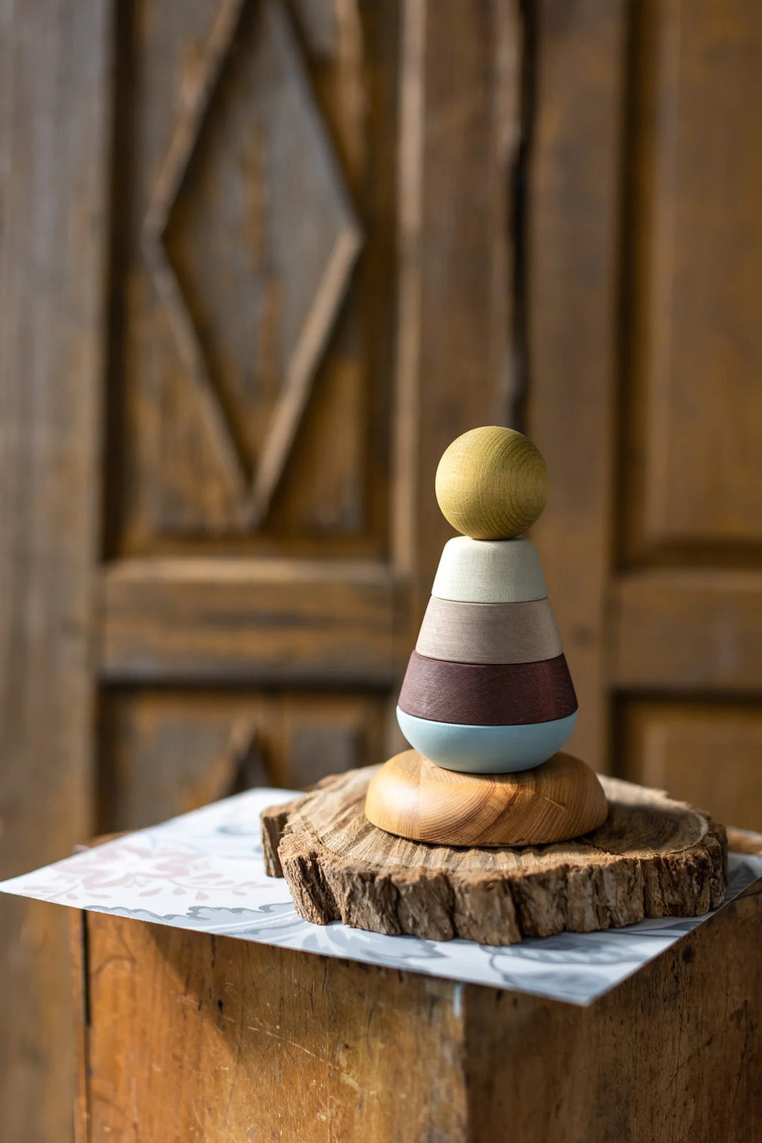 Wooden Stacking Tower by Briki Vroom Vroom - Maude Kids Decor